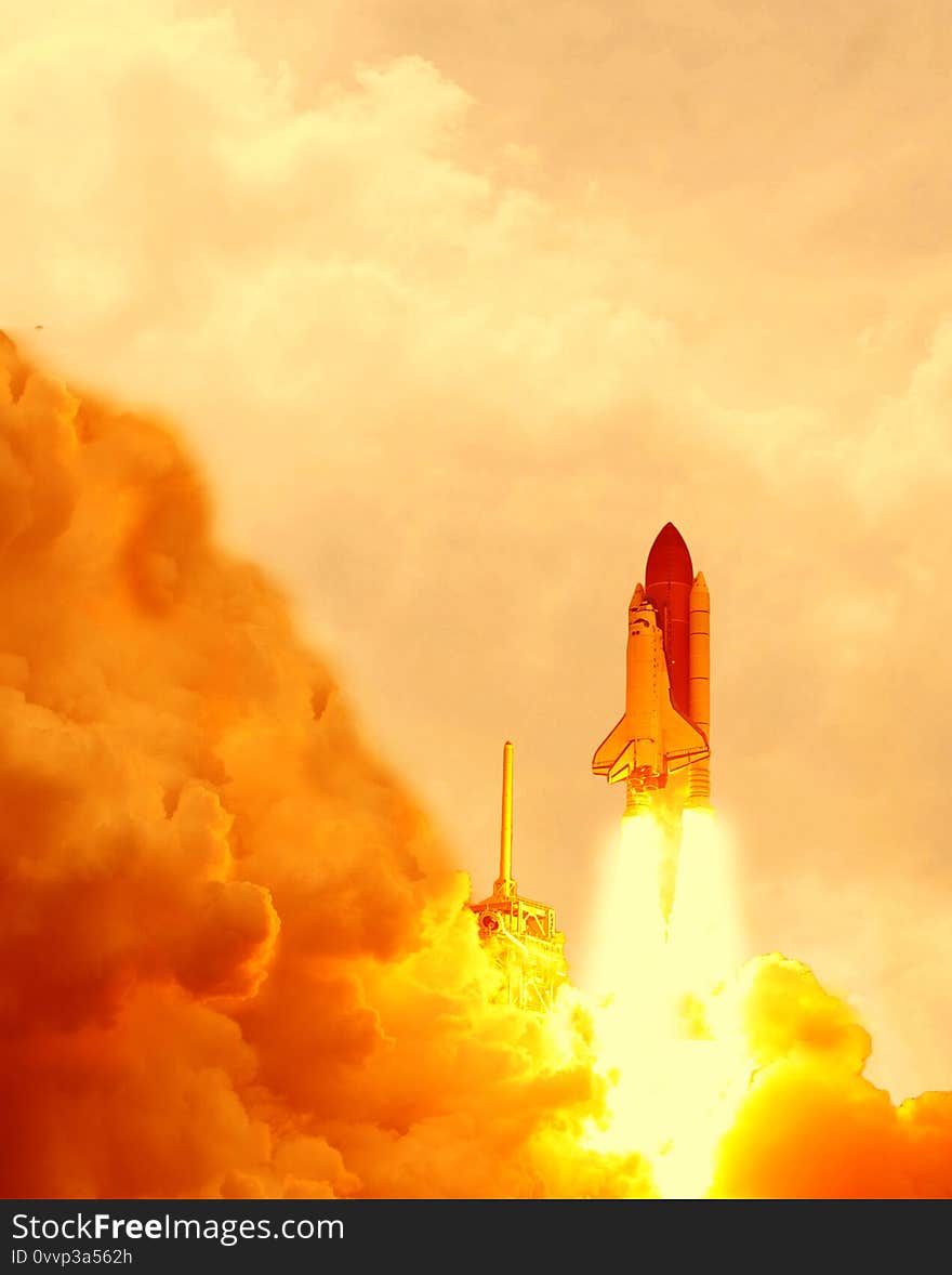 Rocket. The elements of this image furnished by NASA Space and science theme. Technology theme.