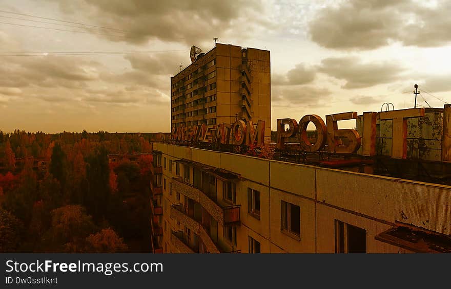 Aerial View Of Pripyat, Chernobyl, Beautiful Landscape