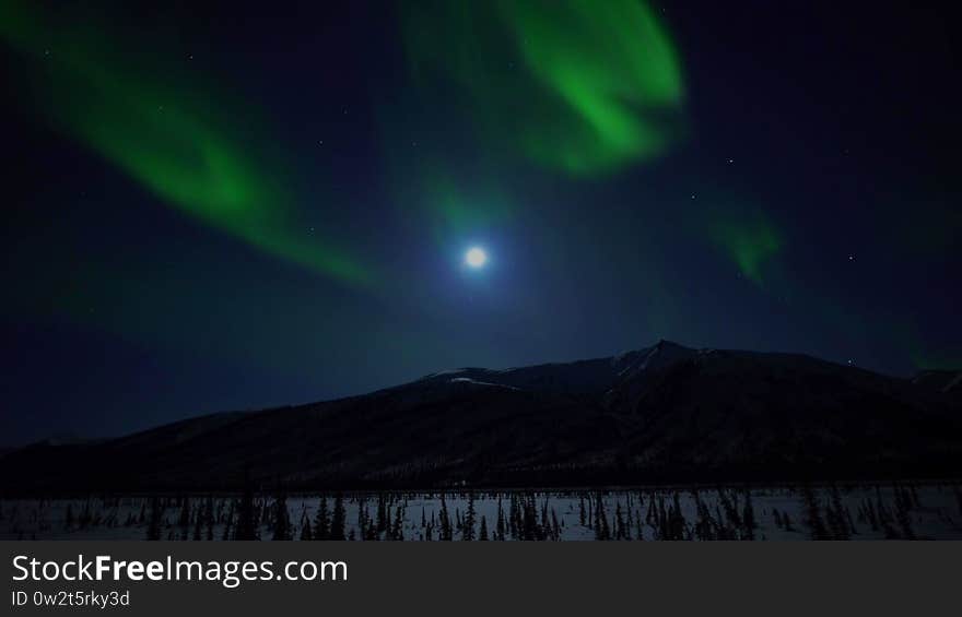 Aurora Borealis, Solar Wind, Night, Northern Lights, Polar Lights, Alaska