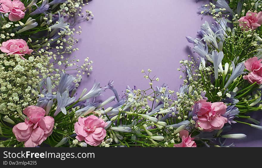 decoration with natural flowers for bouquets and arrangements