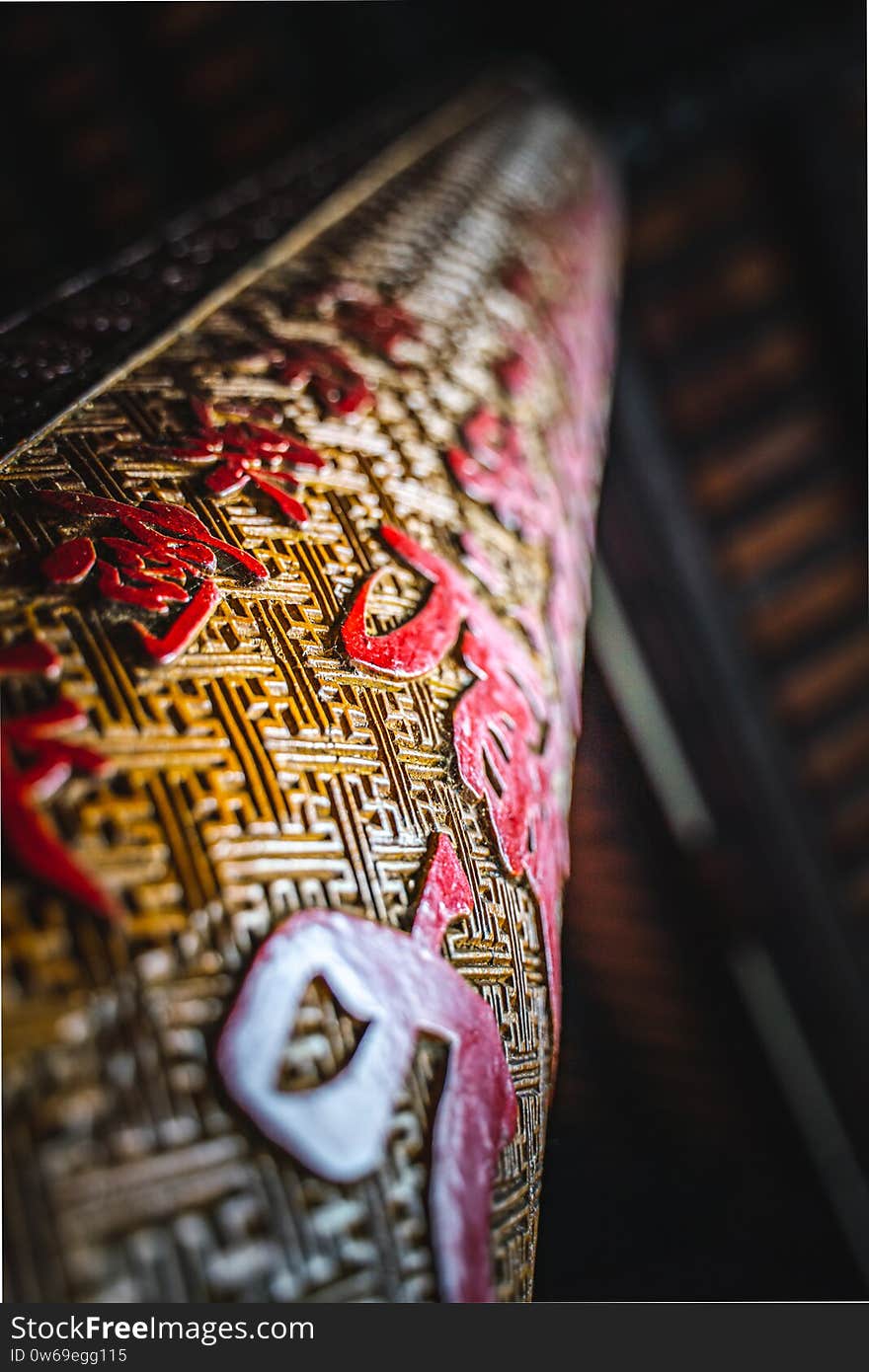 Details inside a Chinese temple in Ho Chi Minh City, Vietnam, 12 December 2019