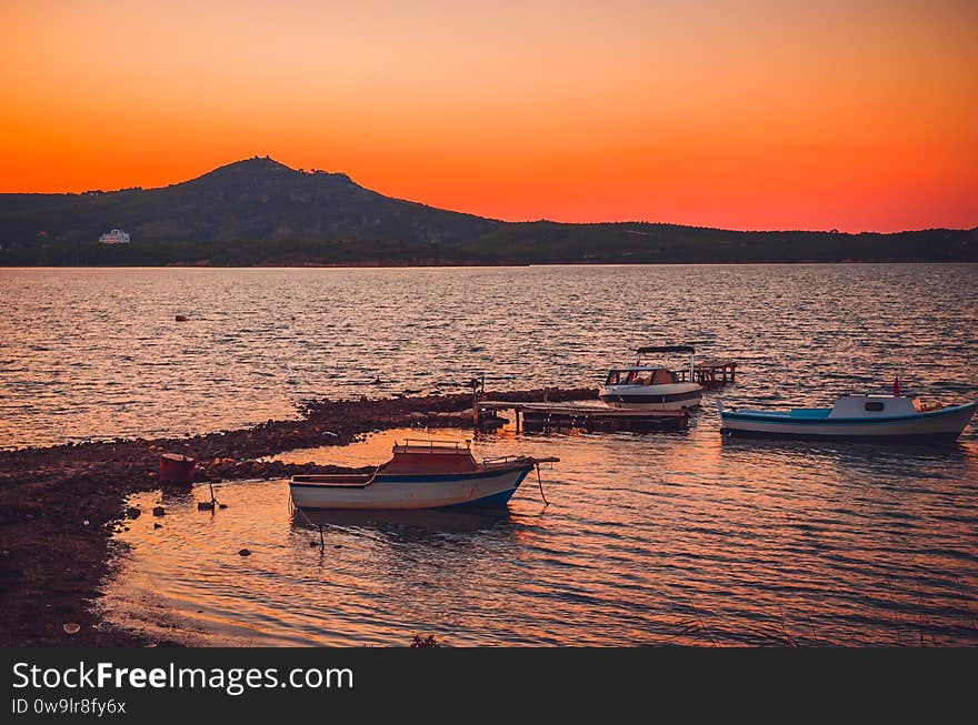 Beautiful sea landscape near city Ayvalik, Turkey. Summer in wonderful Turkey