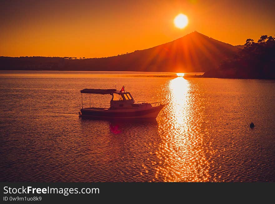 Beautiful sea landscape near city Ayvalik, Turkey. Summer in wonderful Turkey