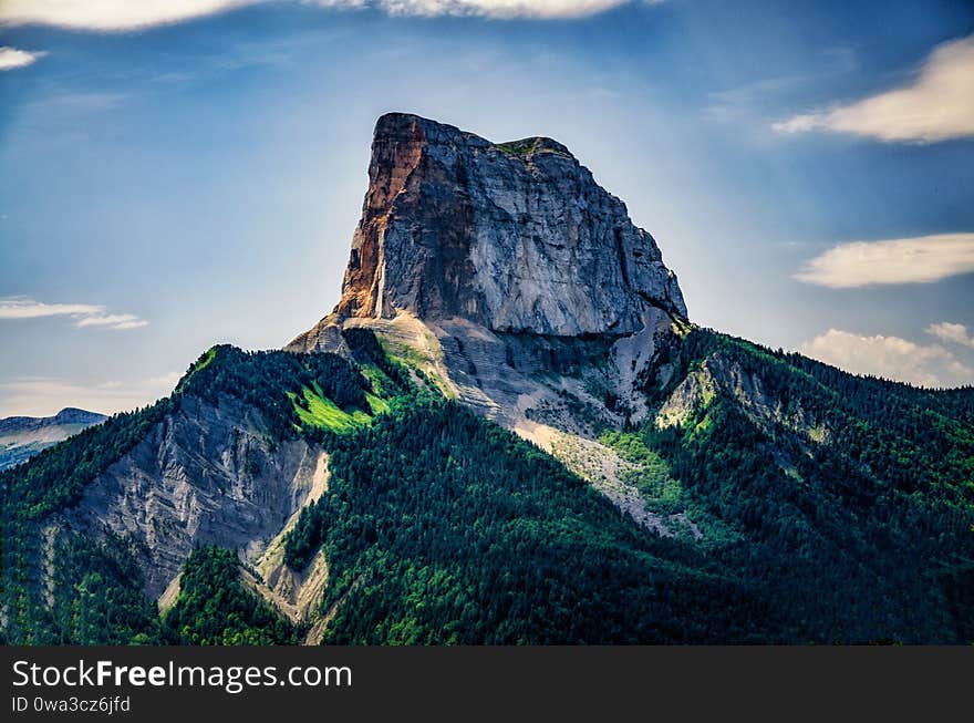 Great colorful mountain scene in the South of France. Green landscapes and rocky mountains. Great colorful mountain scene in the South of France. Green landscapes and rocky mountains