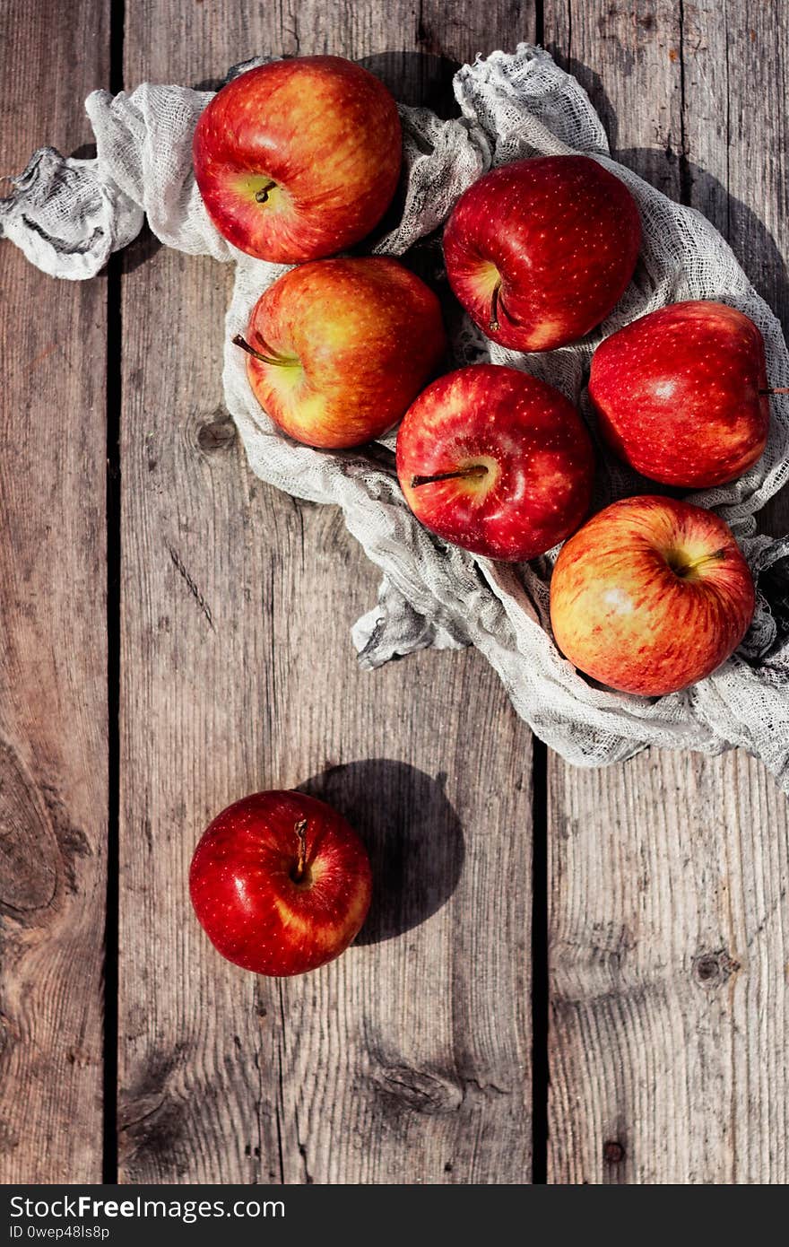 Crop of apples. Juicy summer fruits