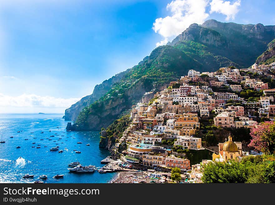 View of Positano in the Amalfi Coast, Italy