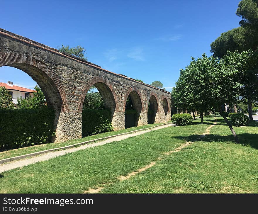 The weather is good, take a walk near home, passing a row of stone gate wallsï¼Œsurrounding green grass, green trees. The weather is good, take a walk near home, passing a row of stone gate wallsï¼Œsurrounding green grass, green trees