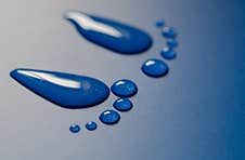 Stylized Waterdrops Footprint Stock Image