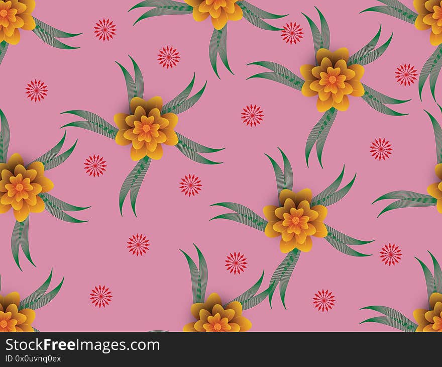 Beautiful Seamless Floral Pattern Background Image