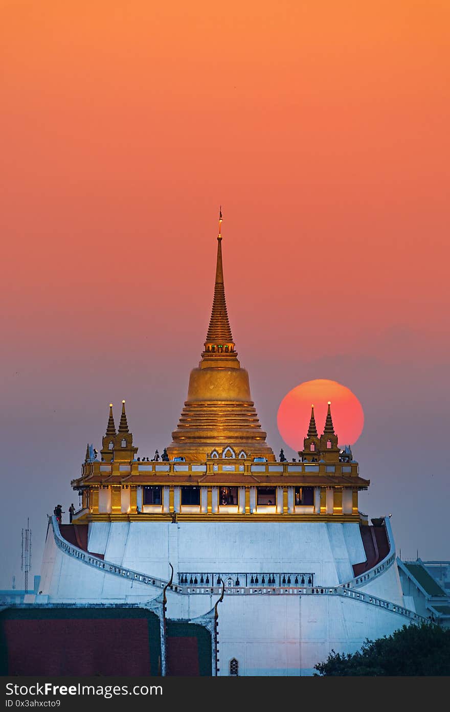 Golden mountain in bangkok