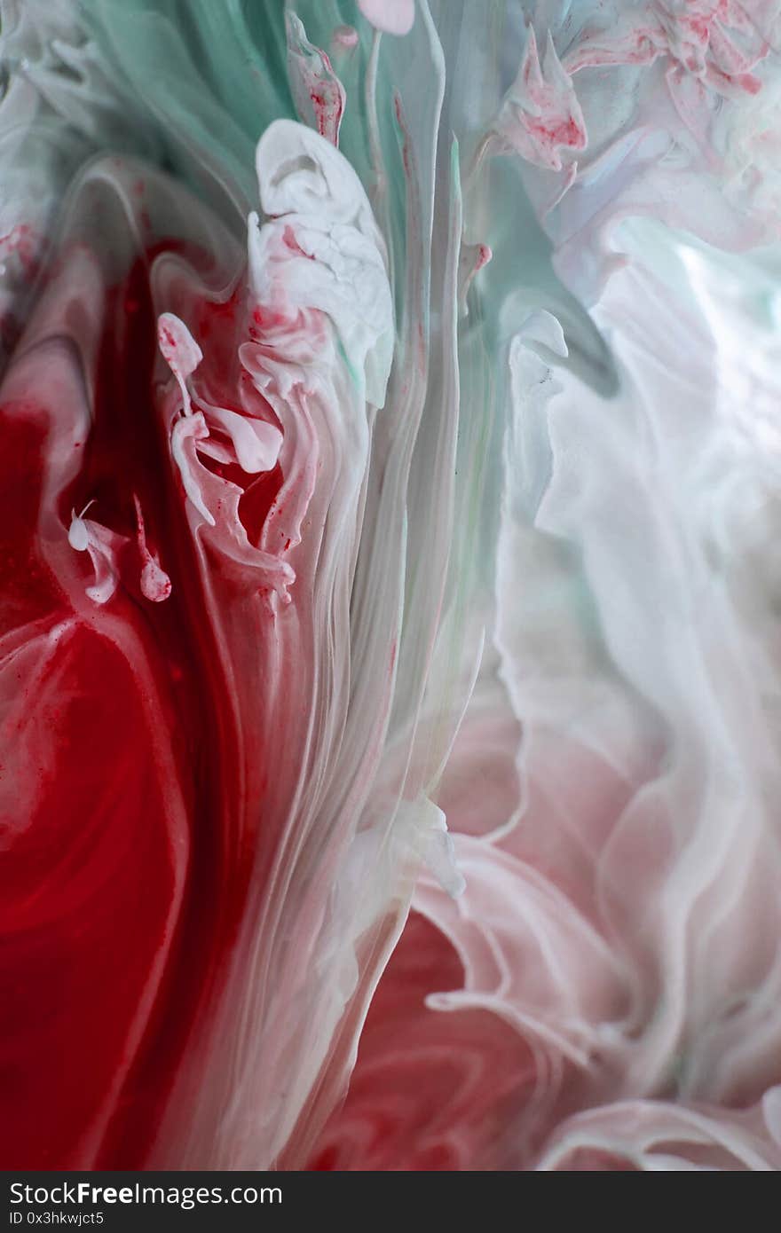 Macro photo of colourful abstract epoxy resin painting.