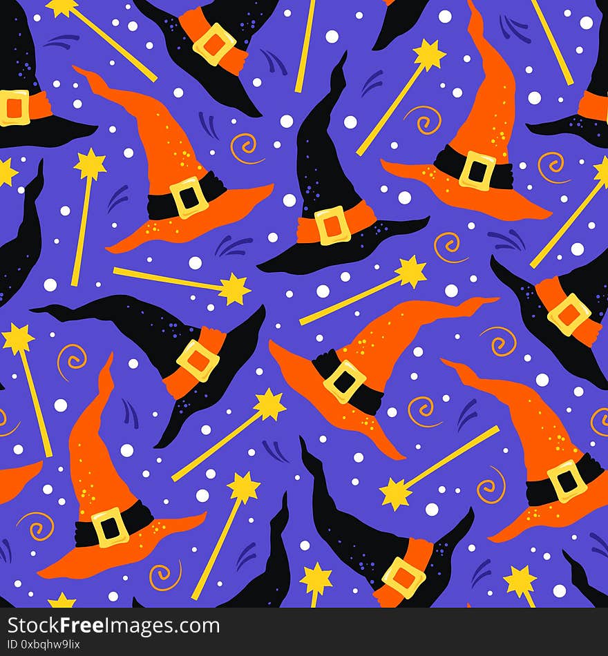 Halloween vector seamless pattern