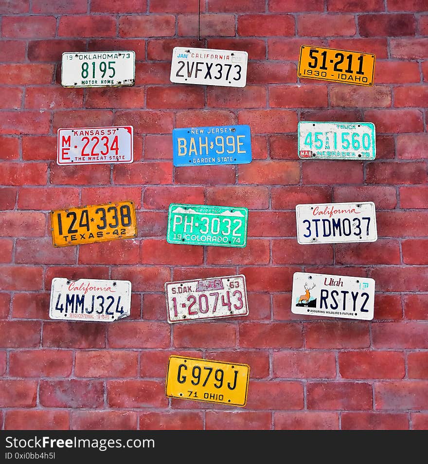 Vintage cars number plates for sale.