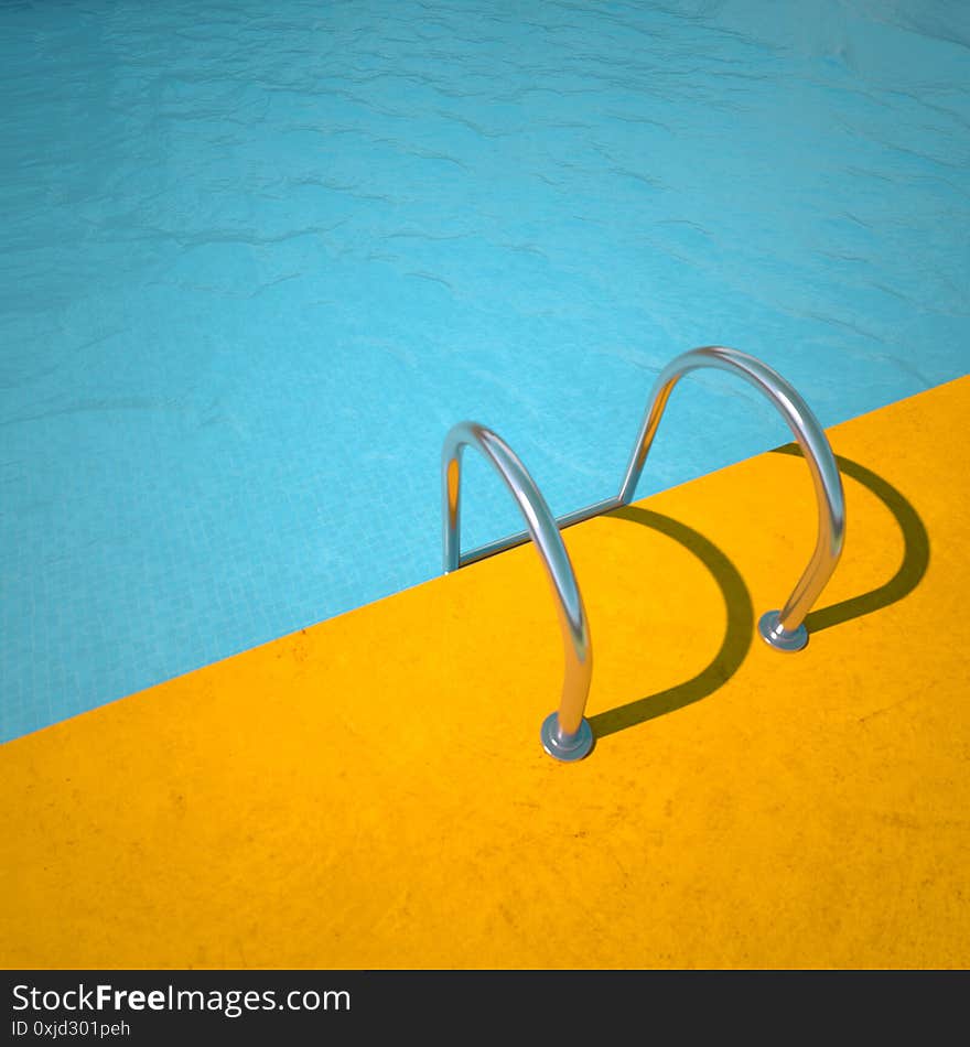 Pool in blue and yellow