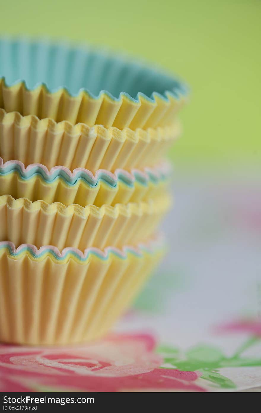 Colorful Baking Cups Closeup