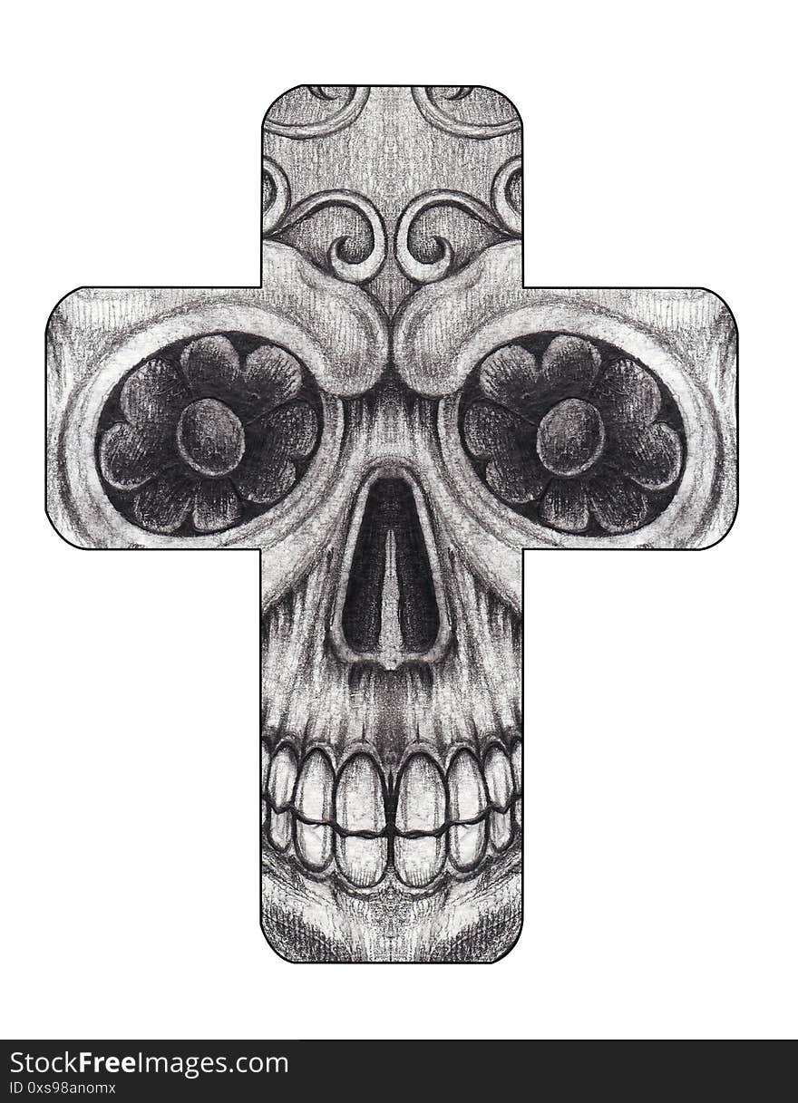 Skull Cross Tattoo.