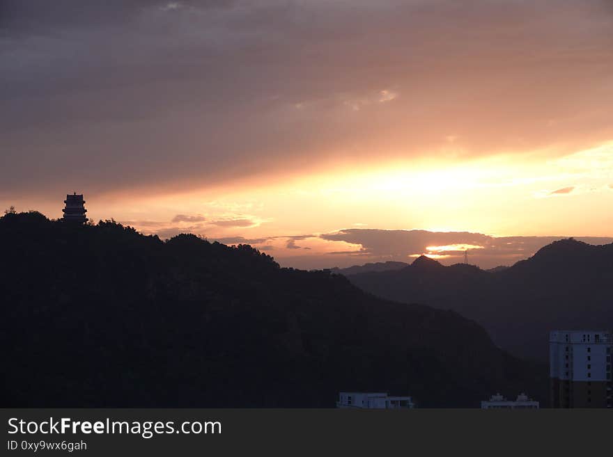 Sunrise captured in Xinglong County, Hebei Province, China in June 2020. Sunrise captured in Xinglong County, Hebei Province, China in June 2020