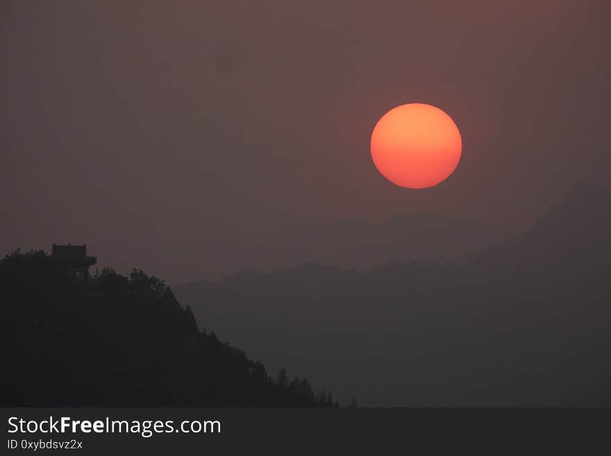 Sunrise in Xinglong County, Hebei Province, China