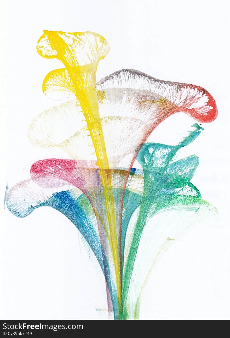 Art Abstract Flowers for layout or Background.