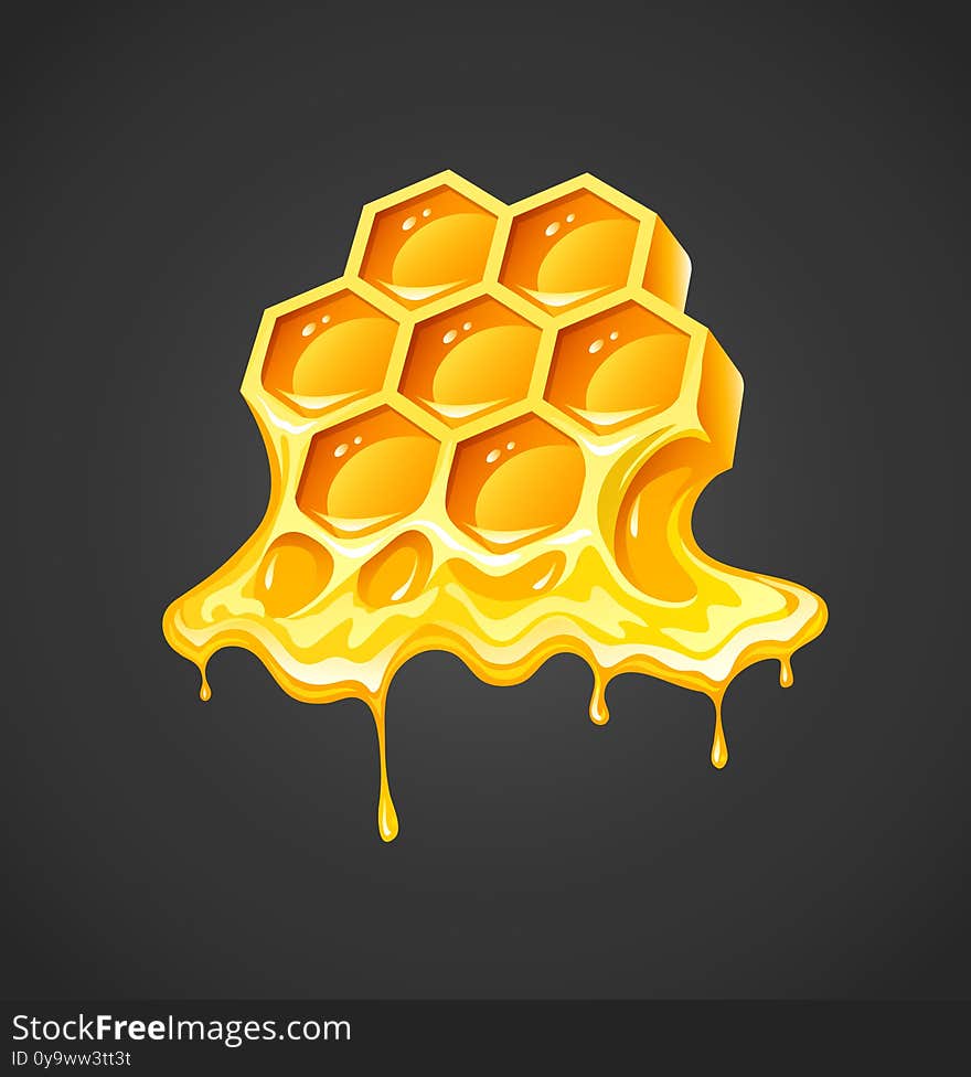 Honey in honeycombs