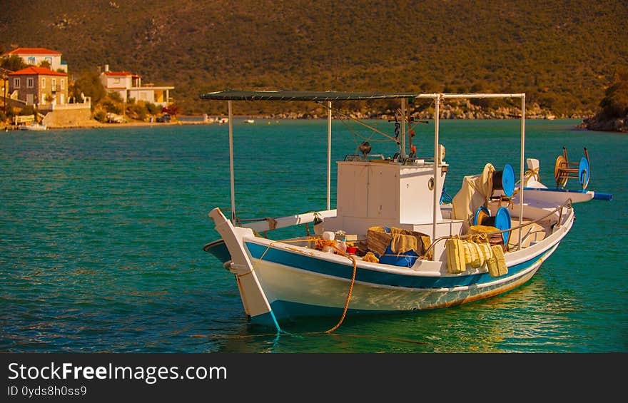 Fishing boat in greek marina