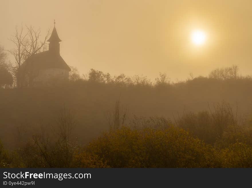 autumn church in Rakacaszend, Northern Hungary