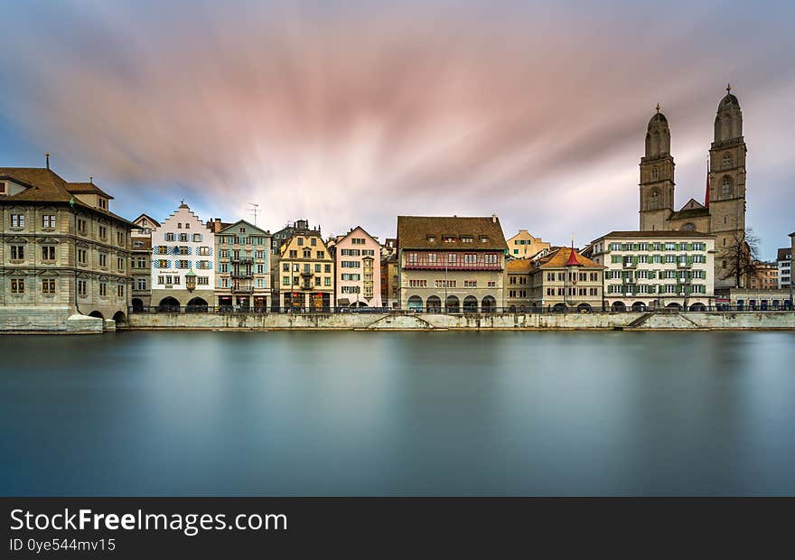 Limmat River At Sunset In ZÃ¼rich, Switzerland