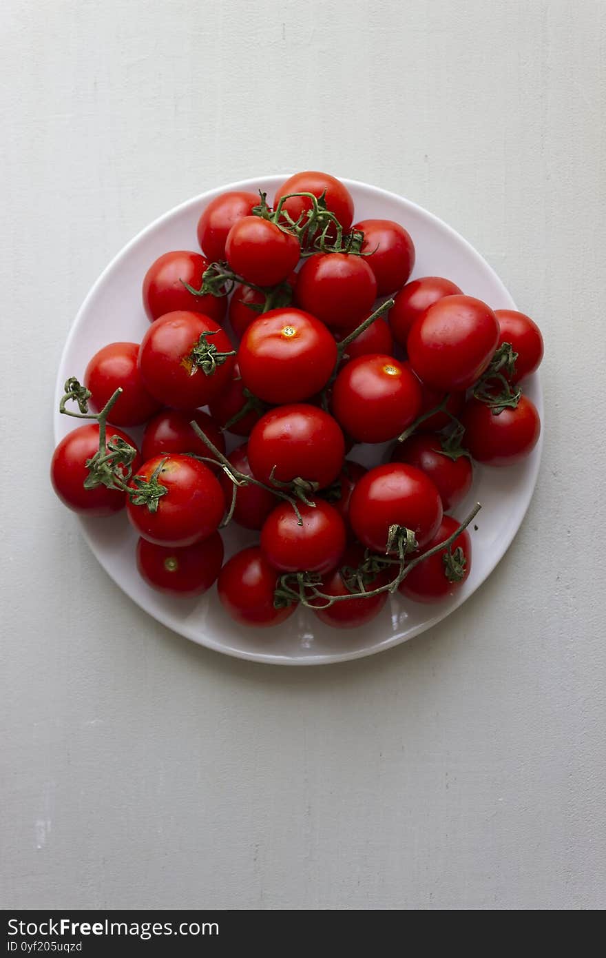 Tomato Isolated On Textured Background. Single Tomato.