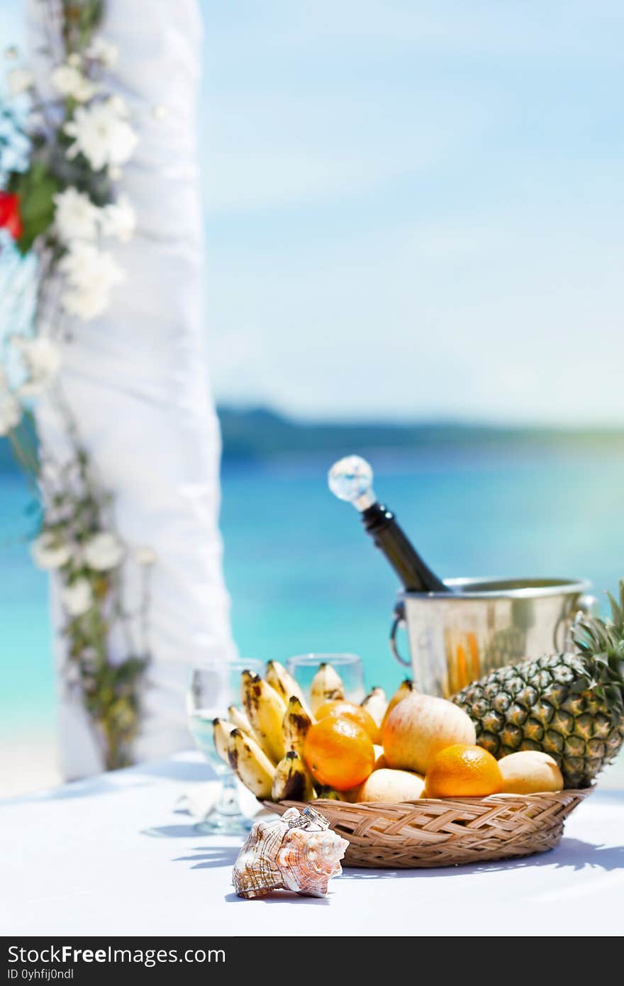 Beautiful Wedding Arch On Tropical Beach