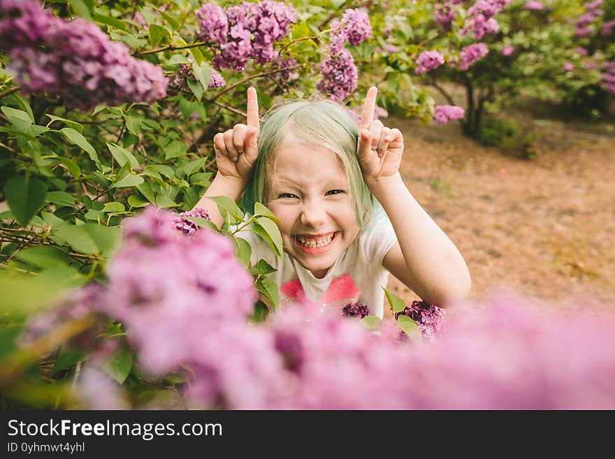 Toddler Girl With Green Hair