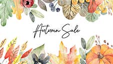 Fall Sale Banners Set Illustration With Colorful Watercolor Royalty Free Stock Images