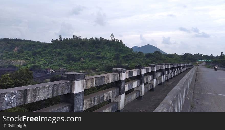 Bridge, surrounded by hills which makes for a very attractive view, India.