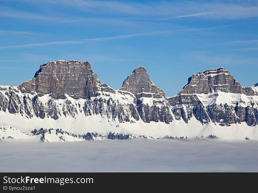 Winter in the swiss alps, Switzerland. Winter in the swiss alps, Switzerland