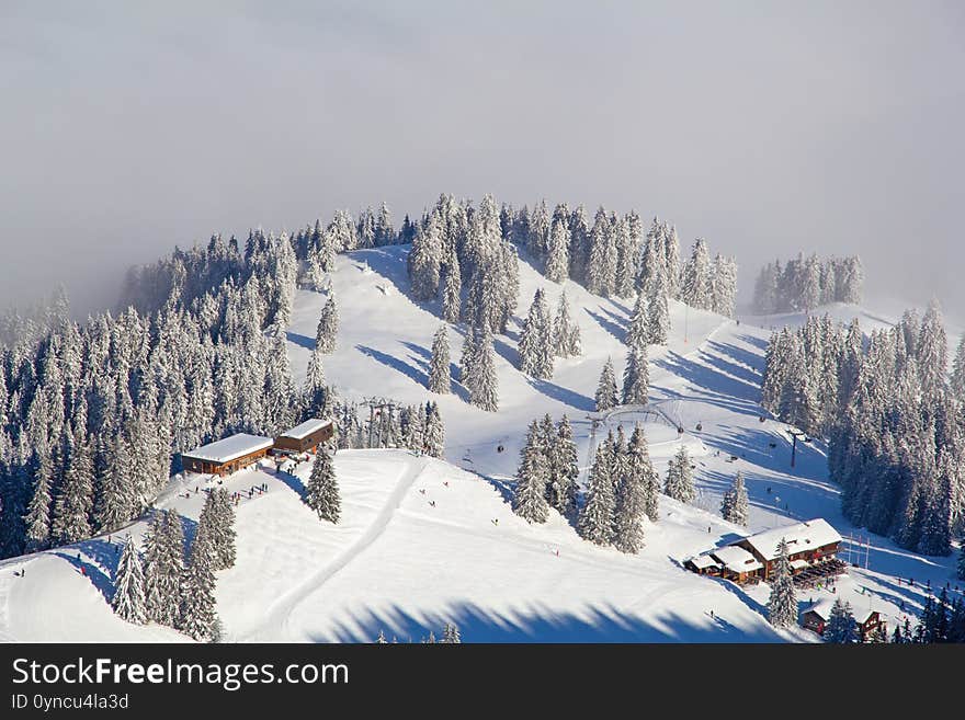 Winter in the swiss alps, Switzerland. Winter in the swiss alps, Switzerland