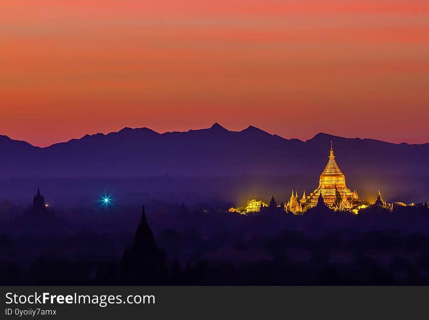 Bagan cityscape of Myanmar in asia