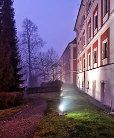 Night Scene In Castle Karlovy Vary Stock Image