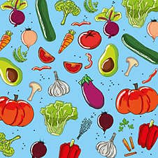 Vegetables Pattern Background Stock Photos