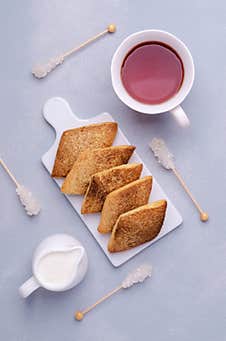 Traditional Shortbread Cookies With Cinnamon Stock Photo