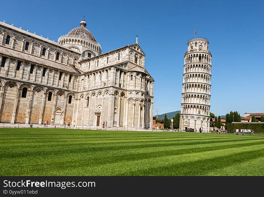 Leaning Tower and Pisa Cathedral - Tuscany Italy