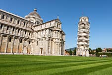 Leaning Tower And Pisa Cathedral - Tuscany Italy Royalty Free Stock Photography