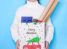 Person Holding Christmas Gift Stock Photography