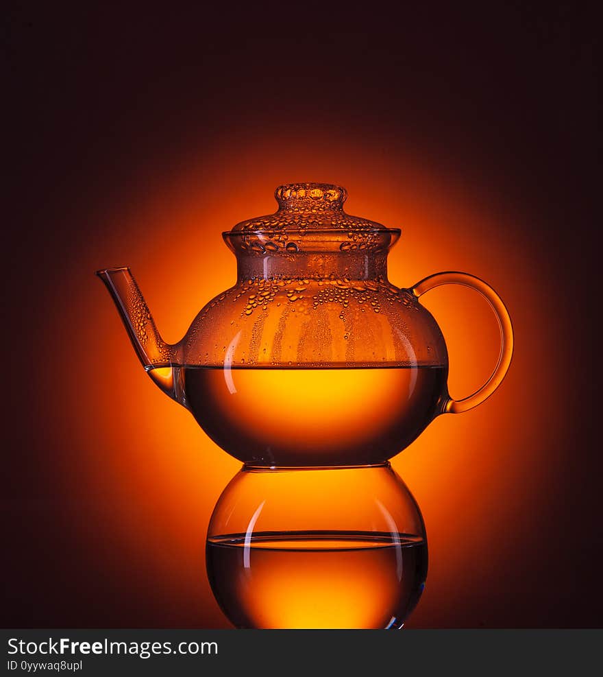 Teapot Of Tea On A Dark Background1