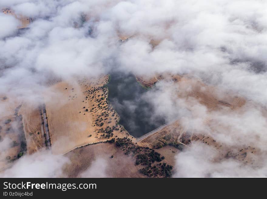 Hot air balloon view