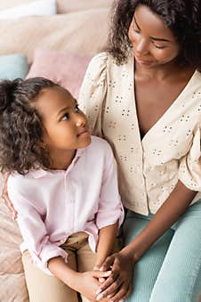 High View Of African American Woman Stock Photos