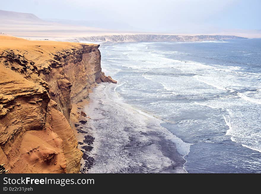 Scenery in Paracas in Peru