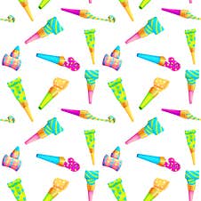 Birthday Party Whistle Stock Image