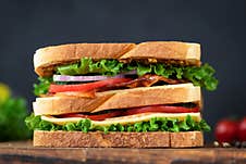 Club Sandwich With Bacon Stock Photography