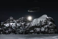 A Mountain View Taken At Night Royalty Free Stock Image