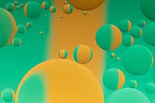 Oil And Water Abstract In Yellow And  Green Royalty Free Stock Image