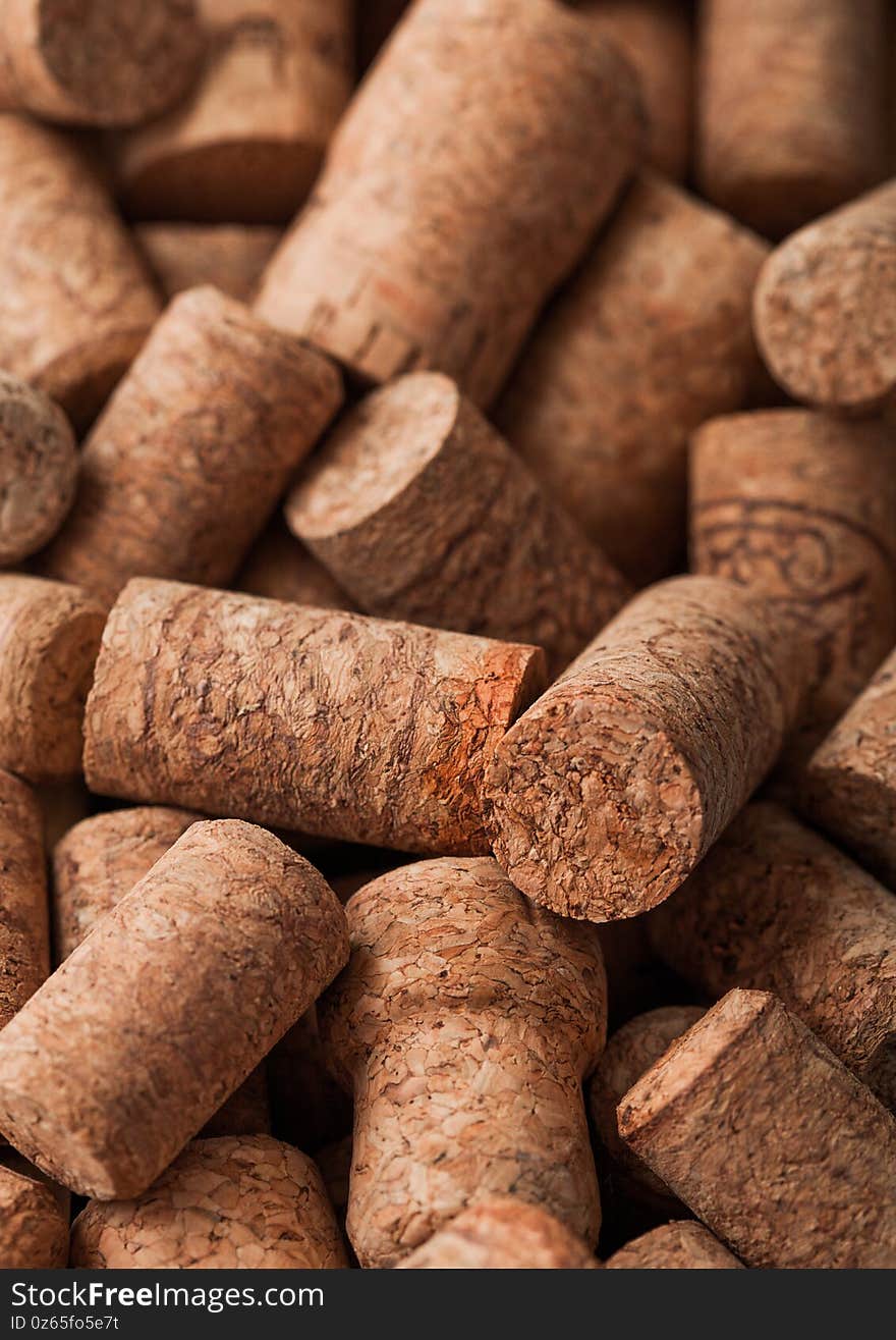 Various macro wine and champagne corks